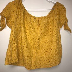 Yellow off the shoulder top